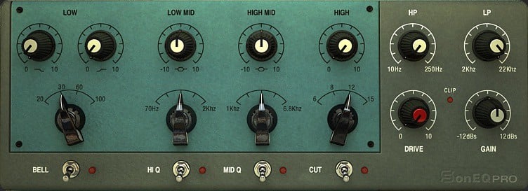 SonEQ Pro sports a clean interface with an intuitive control layout.
