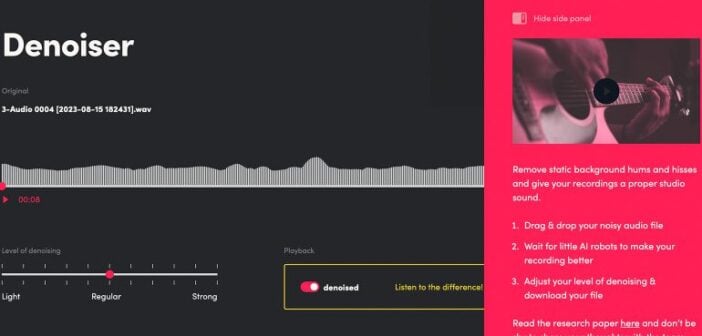 Tape It Denoiser: AI-powered studio-quality noise reduction for FREE
